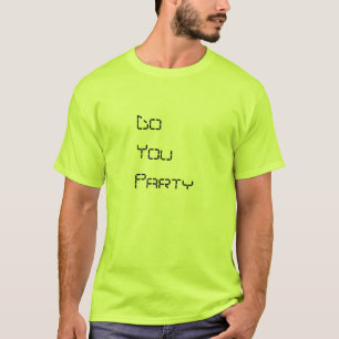 Homens você Party o t-shirt verde-claro super