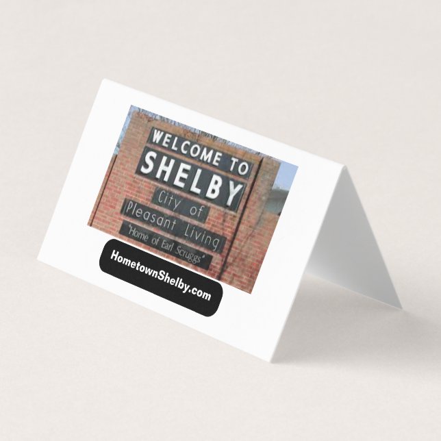 HometownShelby.com Cartão de visita dobrado (Frente)