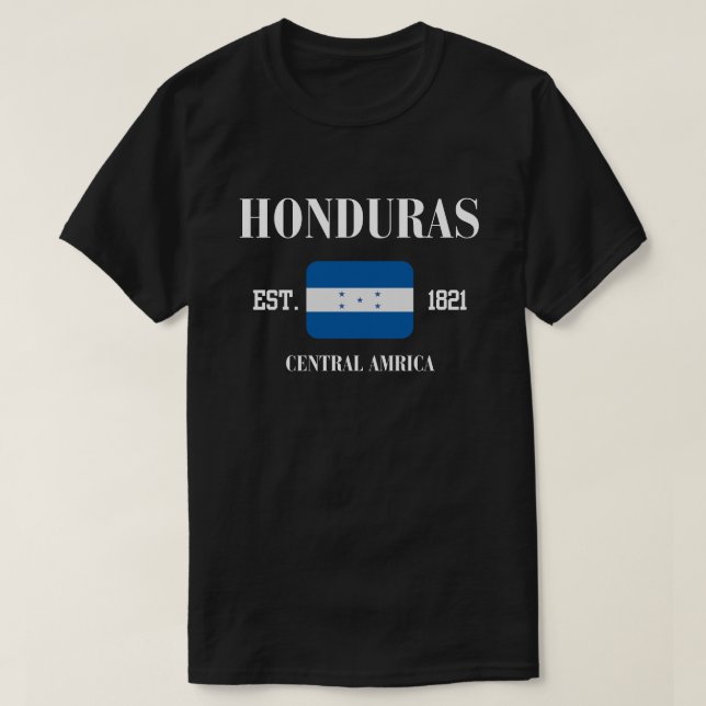 Honduras com Nossa Vibrante Camisa De Bandeira Hon (Frente do Design)