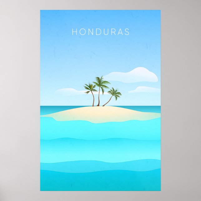 Honduras Minimal Travel Poster (Frente)