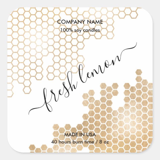 HONEYCOMB cera de abelhas moderna com etiqueta de  (Frente)
