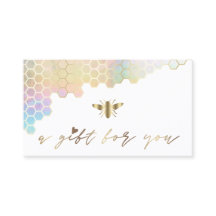 honeycomb e certificado de presente de abelha