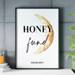 Honeymoon Fund  Wedding sign Poster<br><div class="desc">Honeymoon Fund-watercolor white and red floral bouquet</div>