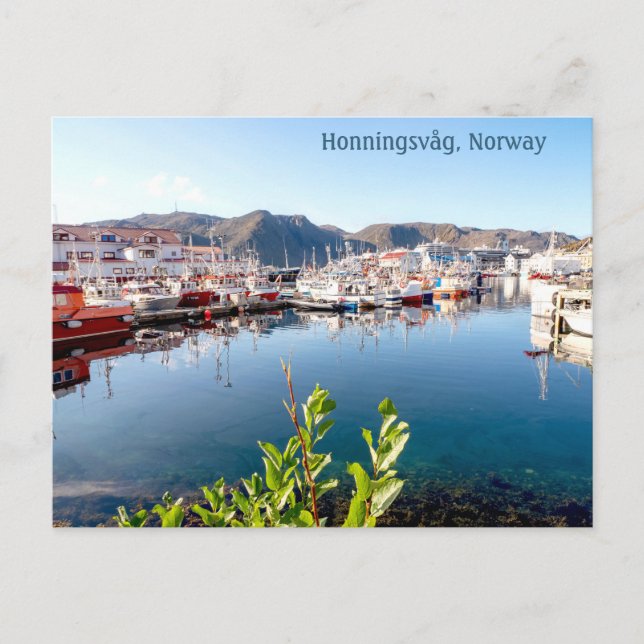 Honningsvag, Noruega, Cartão postal (Frente)