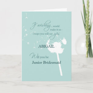 Honorário Bridesmaid, Nome Personalizado Convite D