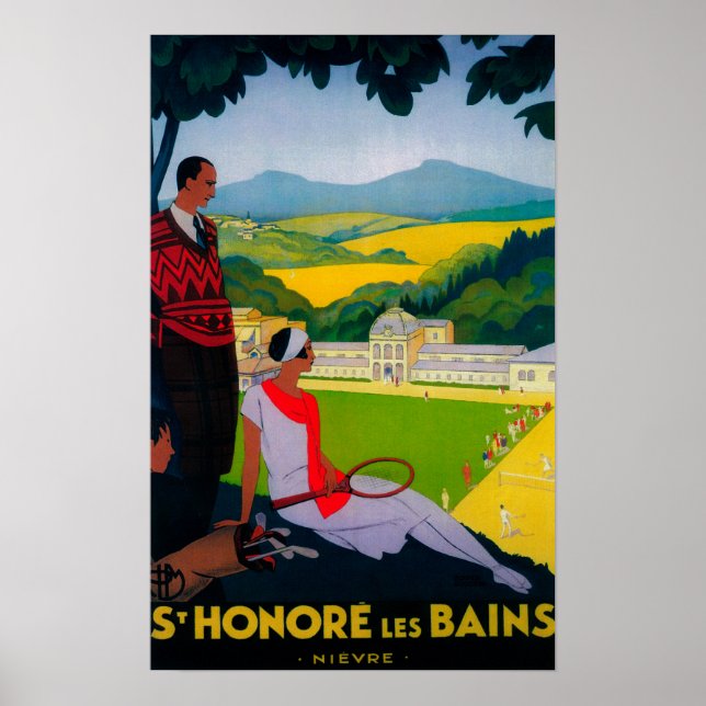 Honore Les Bains Vintage Poster Europe (Frente)
