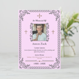 Honra A Sua Memória: Convite Funeral De Ornamentad