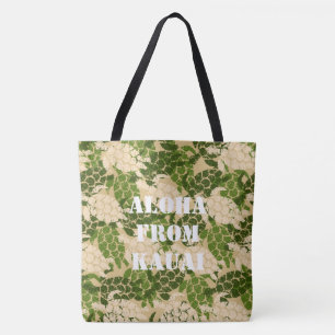 Honu Sea Turtle Havaiana Monograma Aloha Bolsa de
