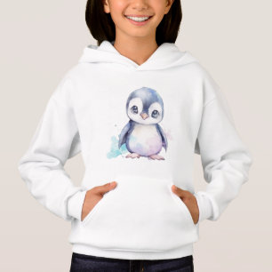 Hoodie de camisa do bebê pinguim
