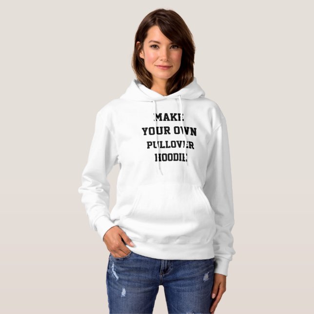 HOODIE DE PULLOVER Personalizado para Mulheres (Frente Completa)