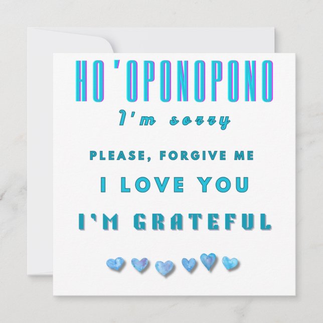 Ho'oponopono Healing Mantra - Azul Claro Espiritua (Frente)