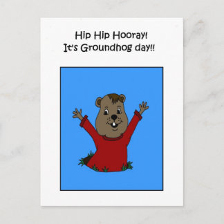 Hooray, seu cartão postal do dia Groundhog