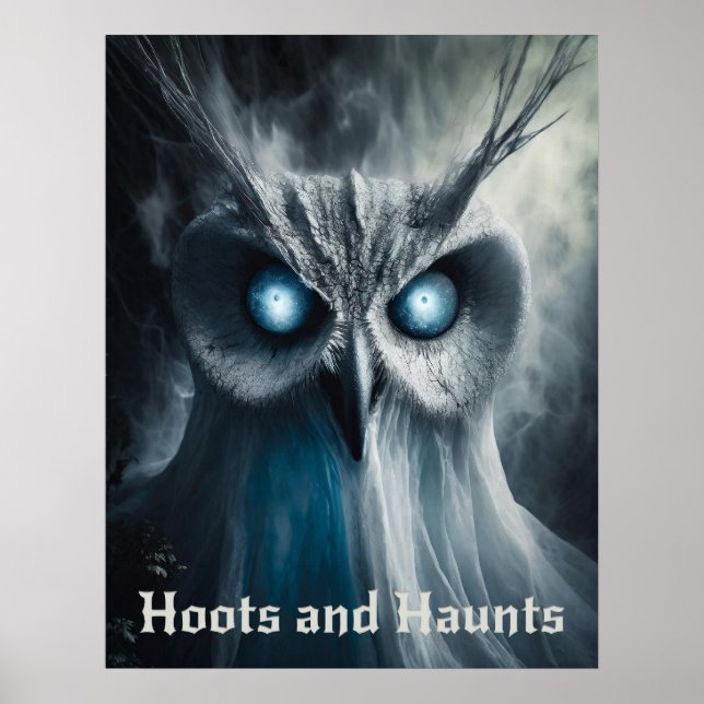 Hoots and Haunts - Impressão Halloween (Frente)