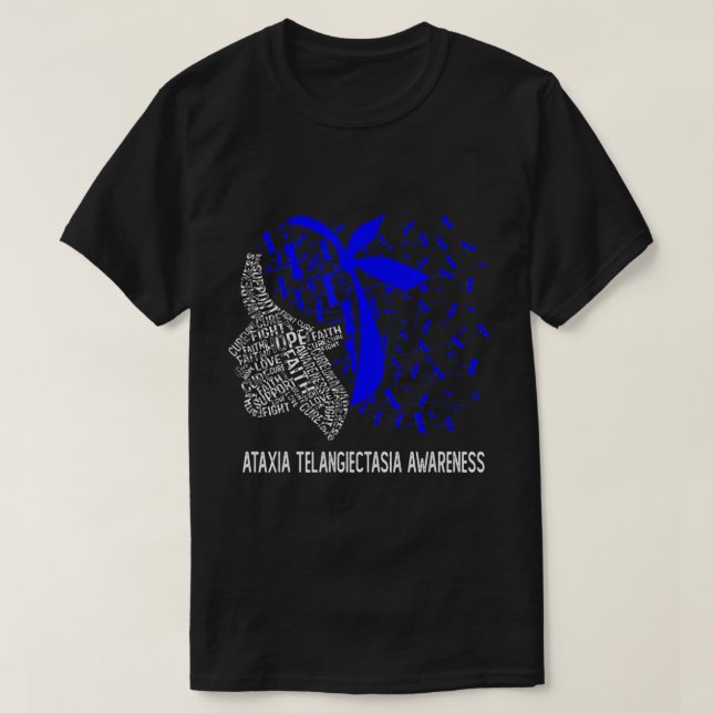 Hope Fight Ataxia Telangiectasia Awarness T-Shirt (Frente do Design)