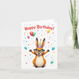 "Hoppy Aniversário!" Cartão de aniversário de cang