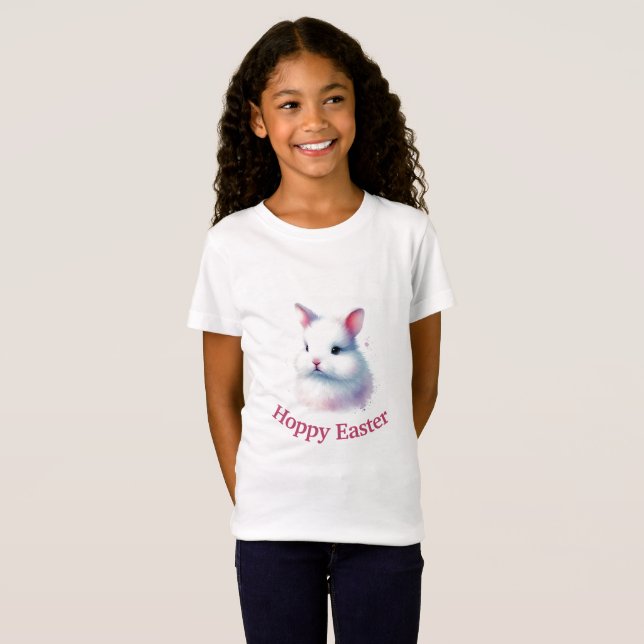 Hoppy Easter Bunny | Camiseta para crianças cor-de (Frente Completa)