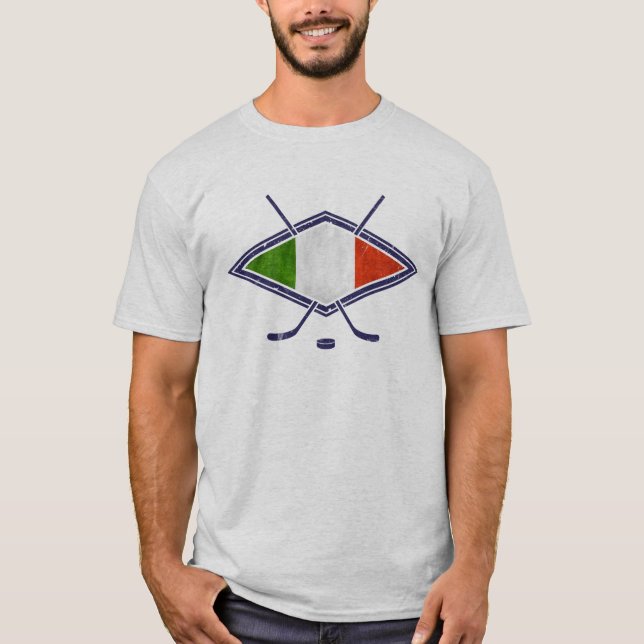 Hóquei SU Ghiaccio Italiano do t-shirt & impressão (Frente)