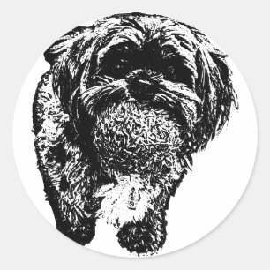 Hora da Bola do Shih Tzu   Adesivo de Cachorro Min