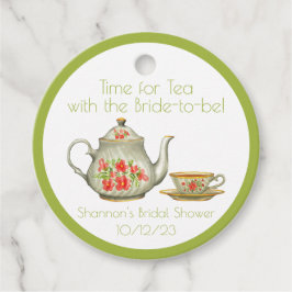 Hora da Etiqueta de Presente de Favor do Tea Party