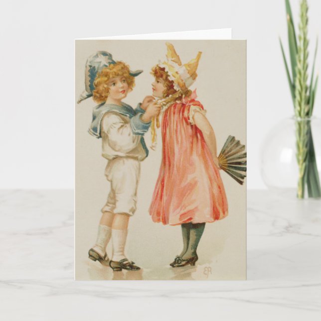 Hora da festa, cartão postal de Natal (Frente)