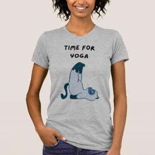 Hora da t-shirt fofa do gato Yoga