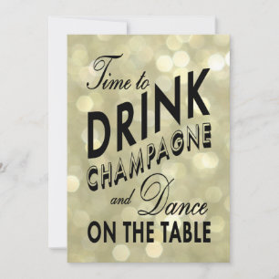Hora de Beber Champanhe no Convite de Férias Doura