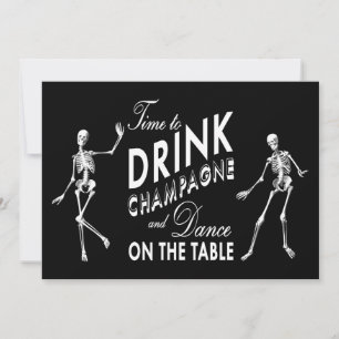 Hora de beber o convite de Champagne o Dia das