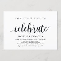 hora de celebrar convites para elopementos de casa