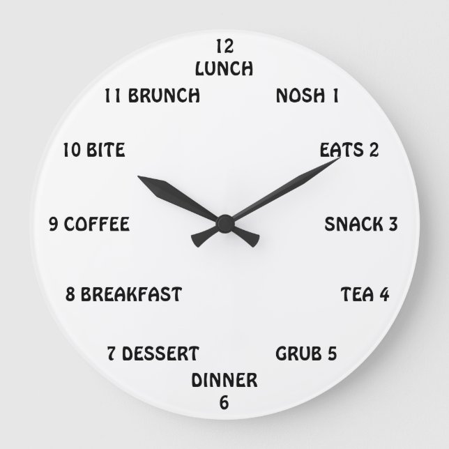 Hora de comer relógio grande (Frente)