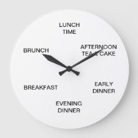Hora de comer relógio grande