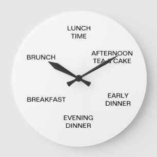 Hora de comer relógio grande