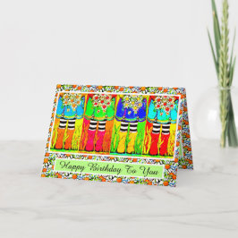 Hora de primavera do Cartão de Aniversário da Chuv