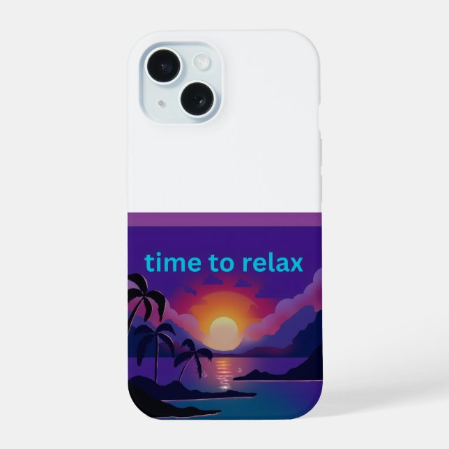 Hora de Relaxar Capinha para iPhone 15 Slim (Verso)