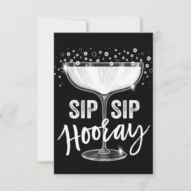 HORA DE ***SIP SIP HOORAY** CELEBRAR O CONVITE (Frente)
