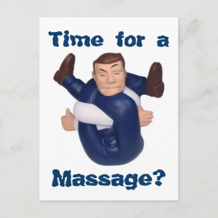 Hora de uma massagem? cartão postal I