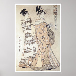 Hora de Utamaro dos impressões 1780 da arte do