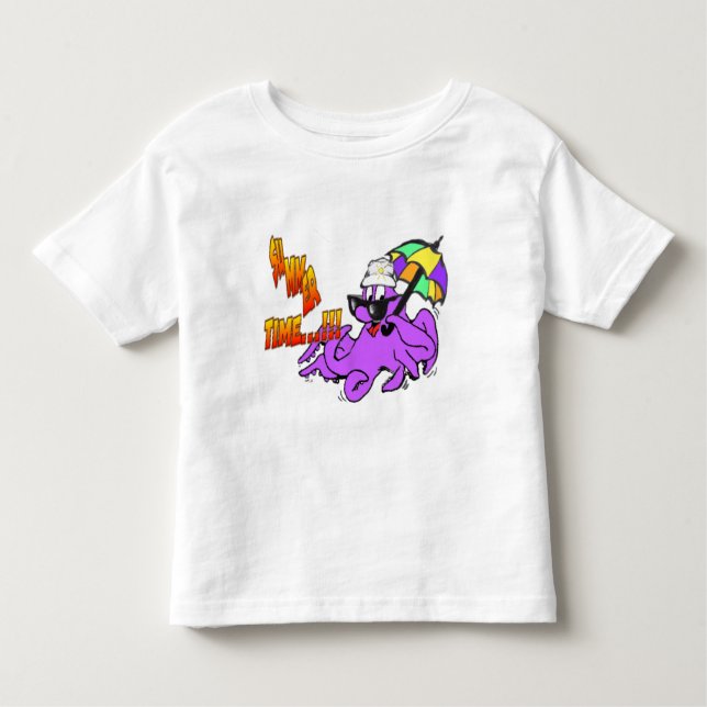 Hora de Verão Octopus Toddler T-shirt (Frente)