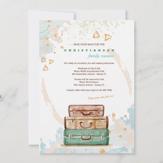 Hora de viajar convite da reunião (Frente)