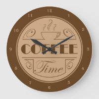 Hora do café Relógio de Parede Acrírica