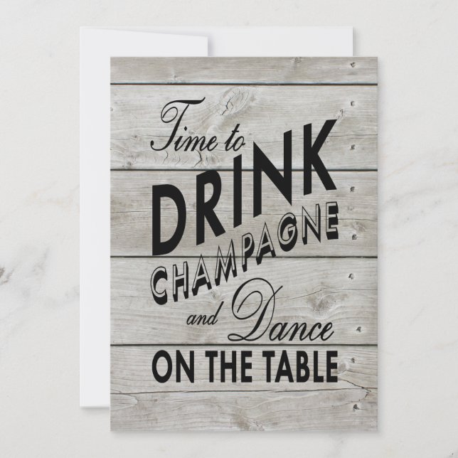 Hora do Convite de casamento Russo para Beber Cham (Frente)