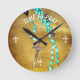 Hora do relógio Rosário rezar