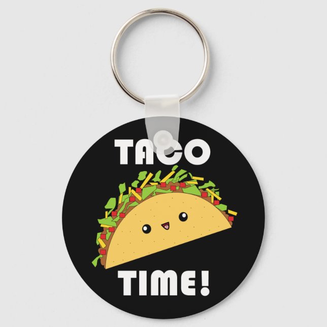 Hora do Taco de Kawaii fofa! chaveiro (Frente)