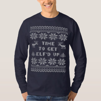 Hora engraçada de obter Elf'd acima da camisa feia