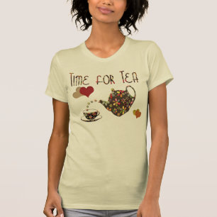 Hora para o t-shirt do chá