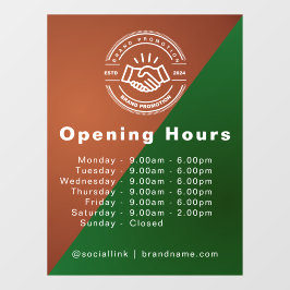 Horário Aberto | Horas de abertura do logotipo com