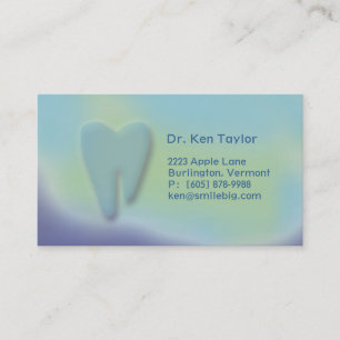 Horário Azul dental/roxo do cartão de visita do Molar