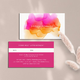 Horário Blot de Aquarela Sunset | Cartão de Nomeação