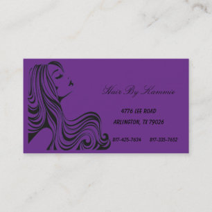 Horário Cabelo Roxo Escuro, unha, Cartão de visita de maq