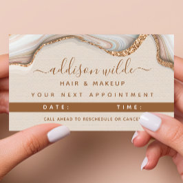 Horário Cartão de Compromisso de Agitação de Mármore Doura