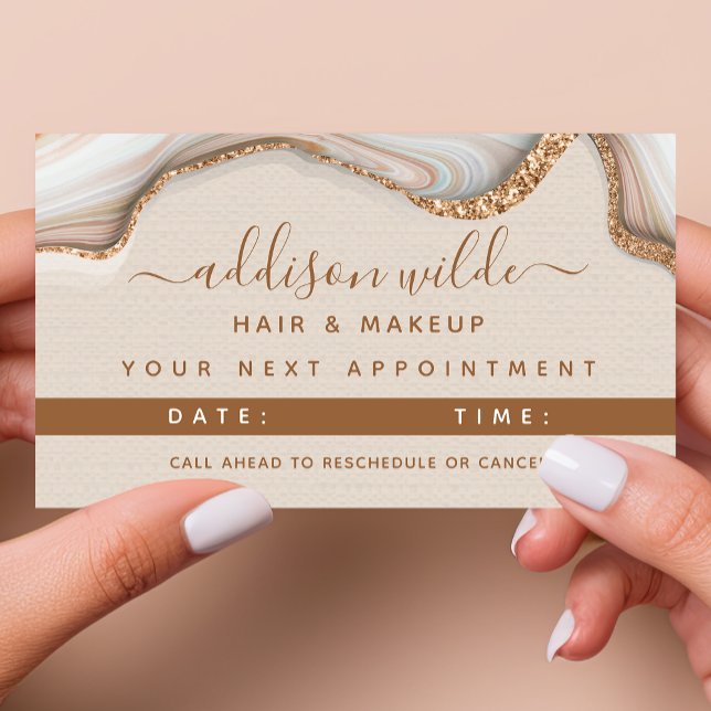 Horário Cartão de Compromisso de Agitação de Mármore Doura (Criador carregado)